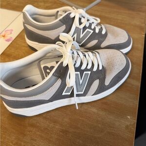 New Balance Gray and White Athletic Shoes